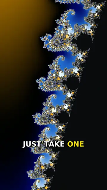 Clip over a fractal edge with the caption 'JUST TAKE ONE'